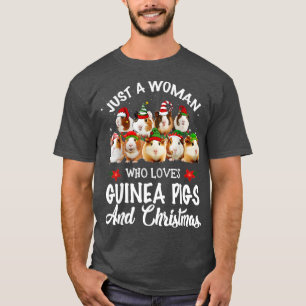 Camiseta Só Uma Mulher Que Ama Suínos E Natal