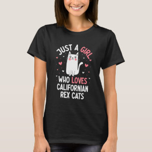 Camiseta Só Uma Rapariga Que Ama Gatos Californian Rex