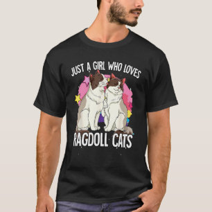 Camiseta Só Uma Rapariga Que Ama Gatos Ragdoll