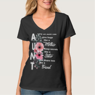Camiseta Só Uma Tia Pode Dar Abraços Como Uma Tia Mãe F