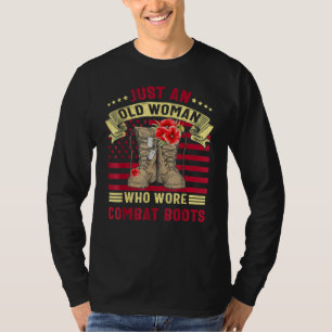 Camiseta Só Uma Velho Que Vestiu Combate Boots Veteran Co