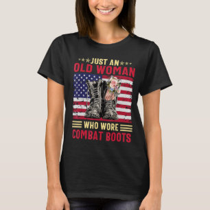 Camiseta Só Uma Velho Que Vestiu O Combate Boots 1