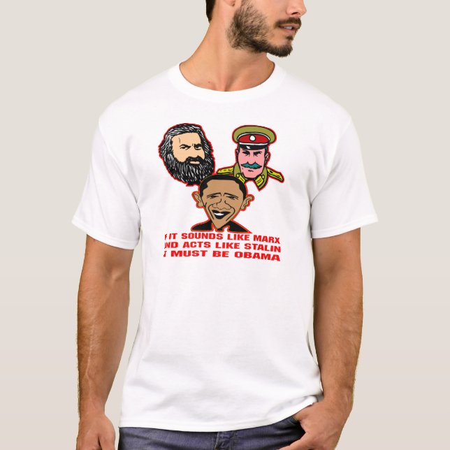 Camiseta Soa como Marx que os atos como Stalin devem ser (Frente)