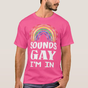 Camiseta Soa engraçado gay que estou com arco-íris para org