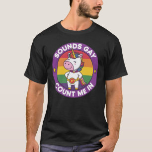 Camiseta Soa Gay Conte-Me No Engraçado Unicórnio LGBTQ+