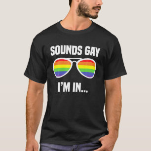 Camiseta Soa Gay, estou no Engraçado Arco-Íris Óculos LGBT