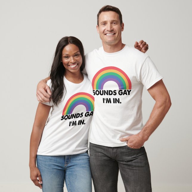 Camiseta Soa Gay Im No Gay do Mês do Orgulho Arco-Íris (Unissex)