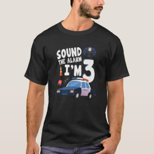 Camiseta Soa o alarme É meu aniversário de 3 anos de 3 anos