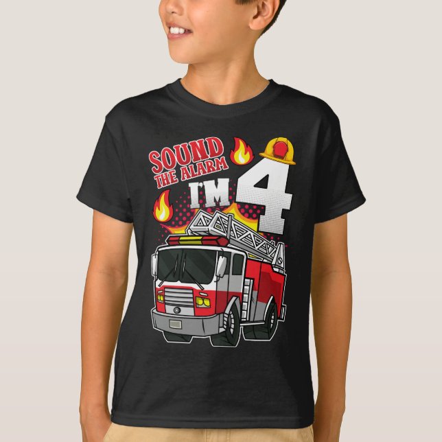 Camiseta Soa o alarme que sou 4 bombeiros (Frente)