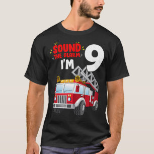 Camiseta Soa o alarme que tenho 9 anos de Aniversário