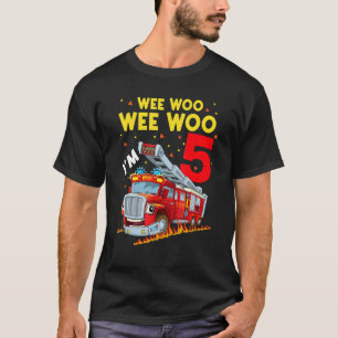 Camiseta Soa o alarme. Sou 5, Aniversário, Disparo