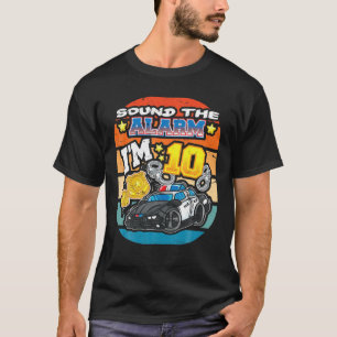 Camiseta Soa o alarme, tenho 10 policiais 10º aniversário