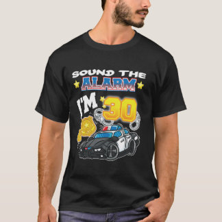 Camiseta Soa o alarme, tenho 30 policiais, 30 de Nascimento