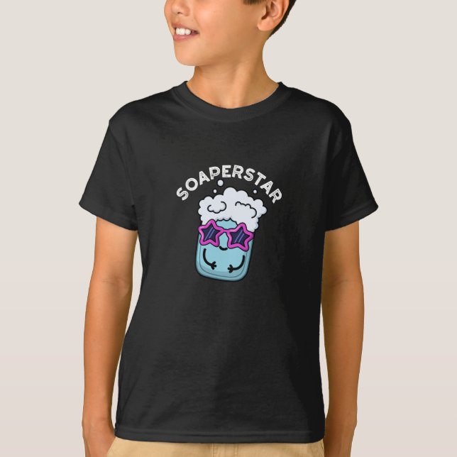 Camiseta Soaperstar Funny Soap Pun Dark BG (Frente)