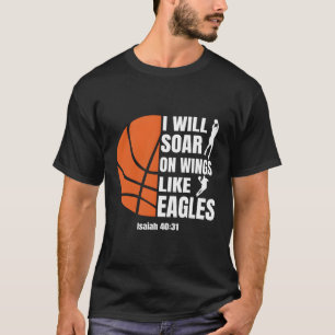 Camiseta Soar Cristão De Basquete Em Asas Como Eagles Rel
