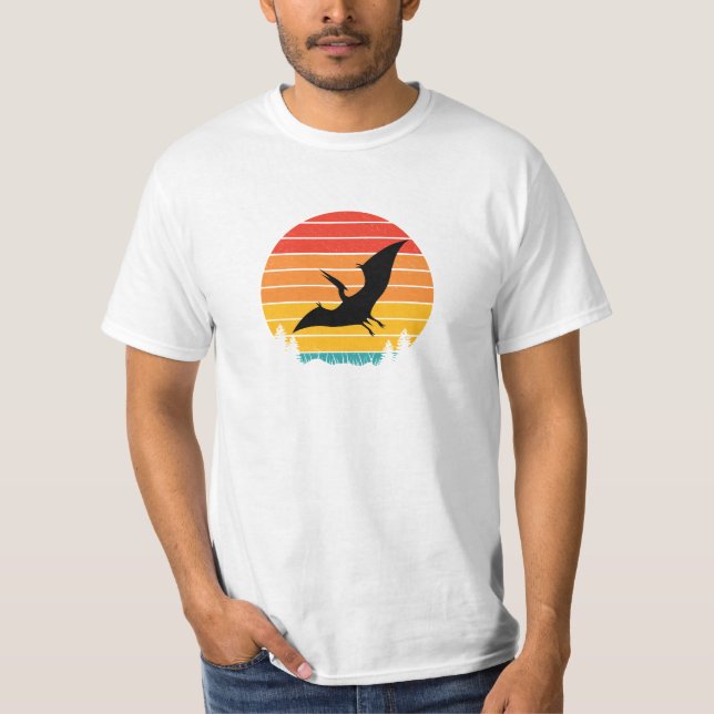 Camiseta Soaring Sunset with a Pterodactyl (Frente)