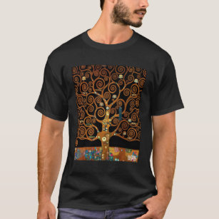 Camiseta Sob a Árvore da Vida, de Gustav Klimt,