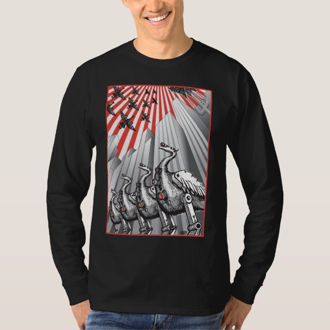 Camiseta Sob a fiscalização Longsleeve (Frente)