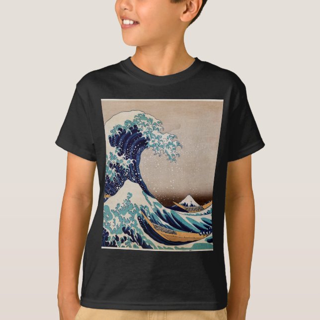 Camiseta Sob a grande onda fora de Kanagawa (Frente)