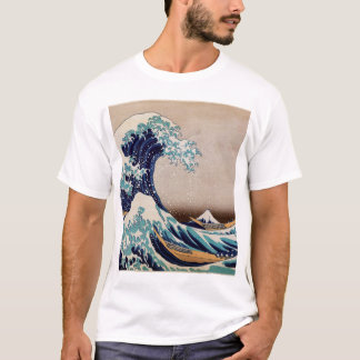 Camiseta Sob a grande onda fora de Kanagawa
