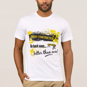 Camiseta Sob o cancer de bexiga da construção