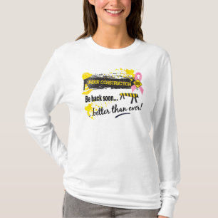 Camiseta Sob o cancro da mama da construção