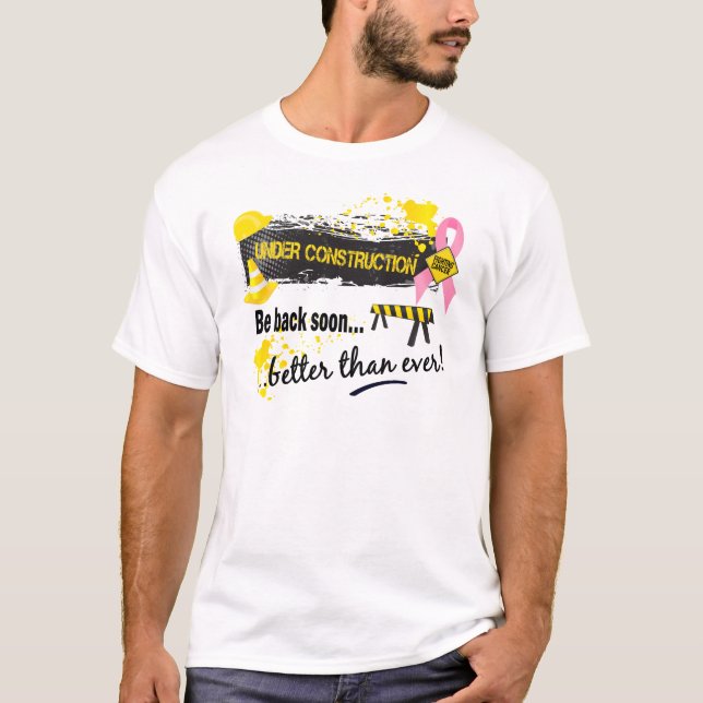 Camiseta Sob o cancro da mama da construção (Frente)