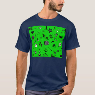 Camiseta Sob o mar em verde