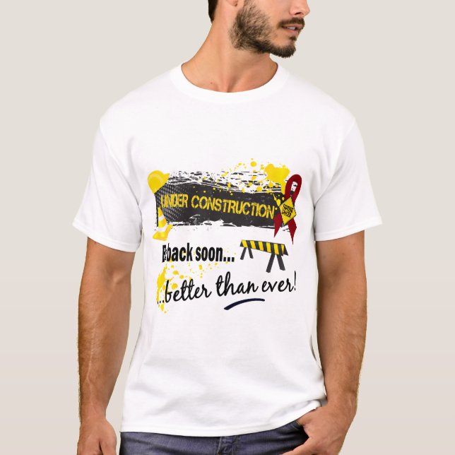 Camiseta Sob o mieloma múltiplo da construção (Frente)