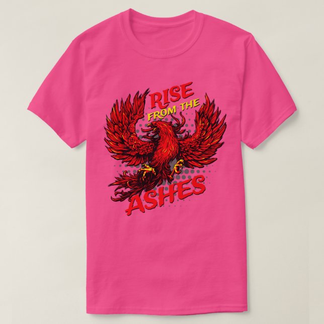 Camiseta Sobe Como A Fênix Da Tatuagem Ashes (Frente do Design)