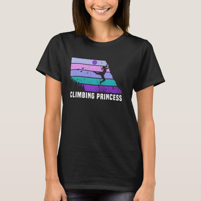 Camiseta Sobe como uma garota retro Sunset Rock Clima (Frente)