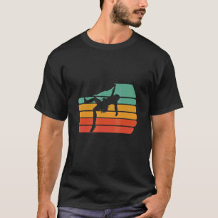 Camiseta Sobe Como Uma Rapariga Rocha Subindo Um Retro