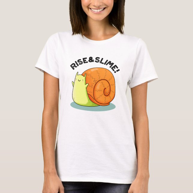 Camiseta Sobe E Slime Engraçada. (Frente)