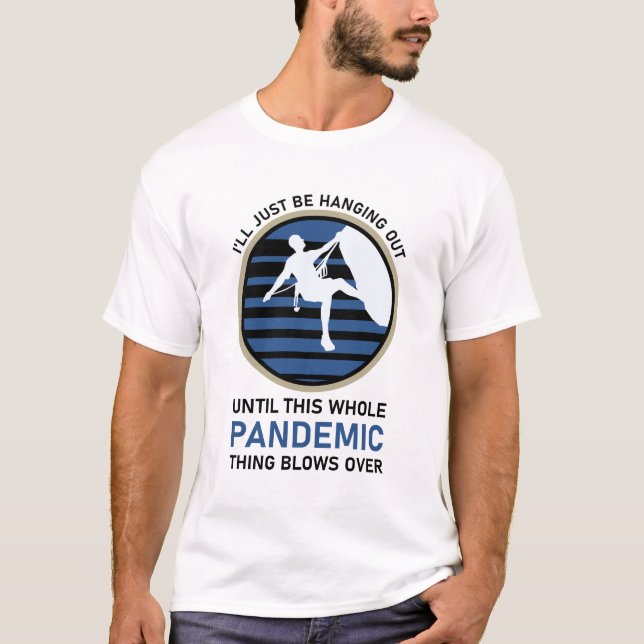 Camiseta Sobe, escalada engraçada, vou sair (Frente)