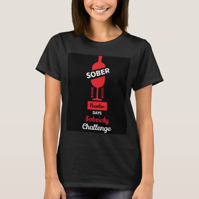 Camiseta Sober AF Alcoholic Addict Recovery T-Shirt (Frente)