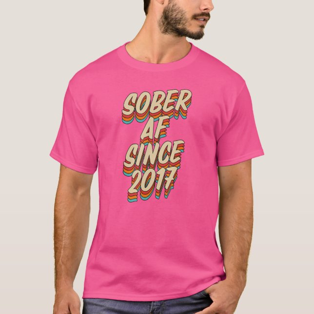 Camiseta Sober Af Desde 2017, Su, Partido Aniversário da So (Frente)
