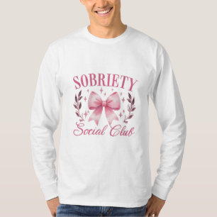 Camiseta Sober & Clean Living In Recovery Arco Coquette