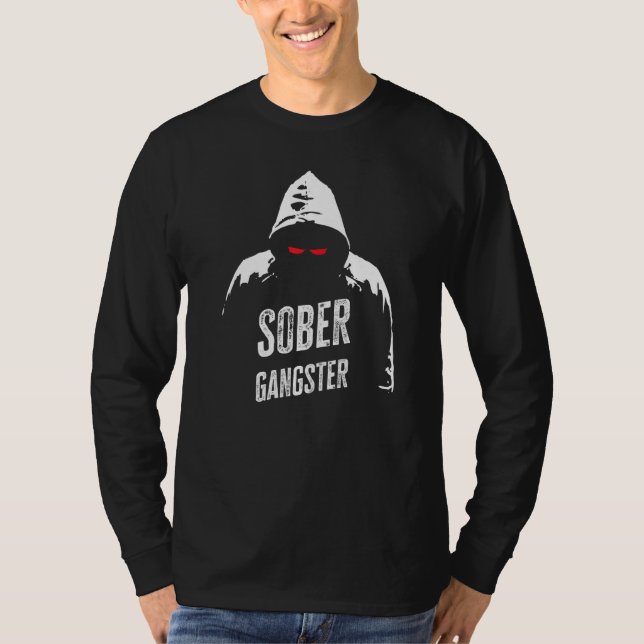 Camiseta Sober Gangster Sobriety Clean Image (Frente)
