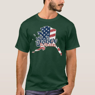 Camiseta Sober No Alaska Textura De Vintage