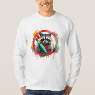 Camiseta Sober, Raccoon, sem álcool, não alcoólico
