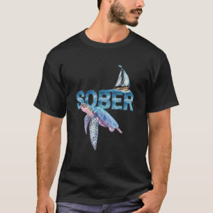 Camiseta Sober Sailboat E Sea Turtle Recovery Na Aa Anniv