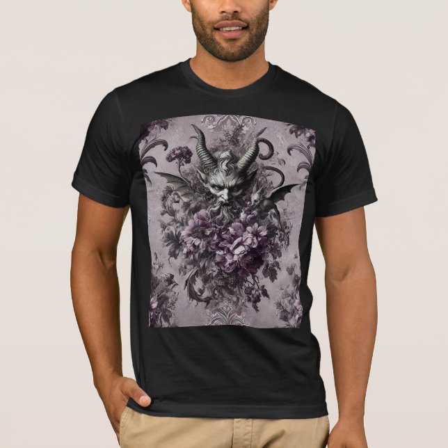 Camiseta Soberano dos Mortos – Floral Gótico (Frente)