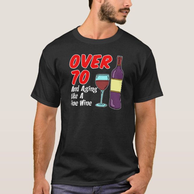 Camiseta Sobre 70 que envelhecem como o vinho (Frente)