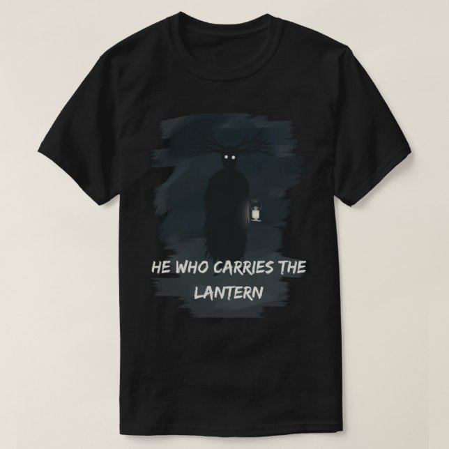 Camiseta Sobre a besta do jardim, quem carregar a planta (Frente do Design)