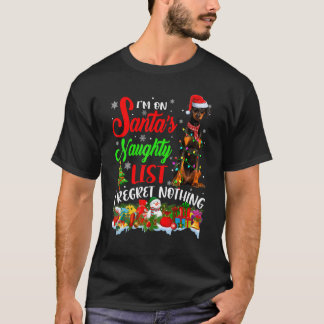 Camiseta Sobre a Lista De Doidos De Papais noeis Xmas Dober