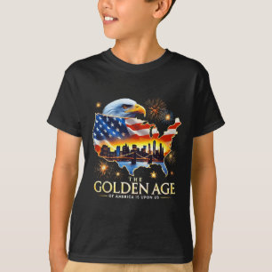 Camiseta Sobre Nós Funny Trump Gold Eagle A Idade Dourada D