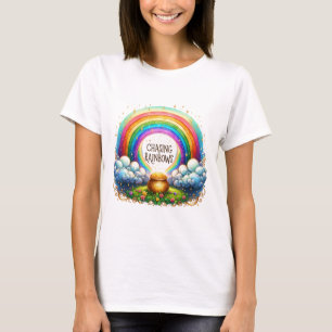 Camiseta Sobre o Arco-Íris - Caça do tesouro