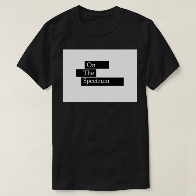 Camiseta Sobre O Design De Autismo Do Espectro (Frente do Design)