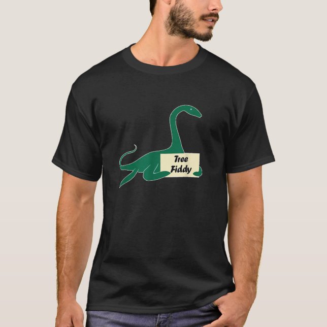 Camiseta Sobre Tree Fiddy Engraçado Loch Ness Monster Tee 3 (Frente)