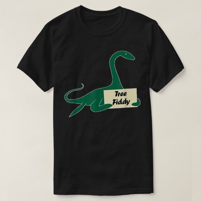 Camiseta Sobre Tree Fiddy Engraçado Loch Ness Monster Tee 3 (Frente do Design)